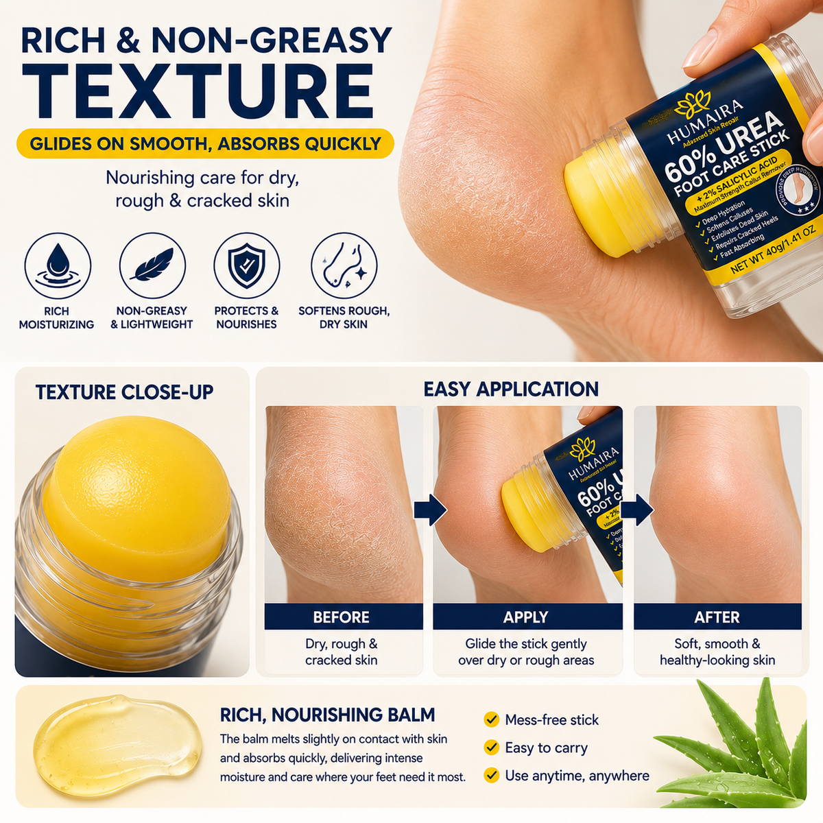 👉 HUMAIRA 60% Urea Foot Care Stick with 2% Salicylic Acid