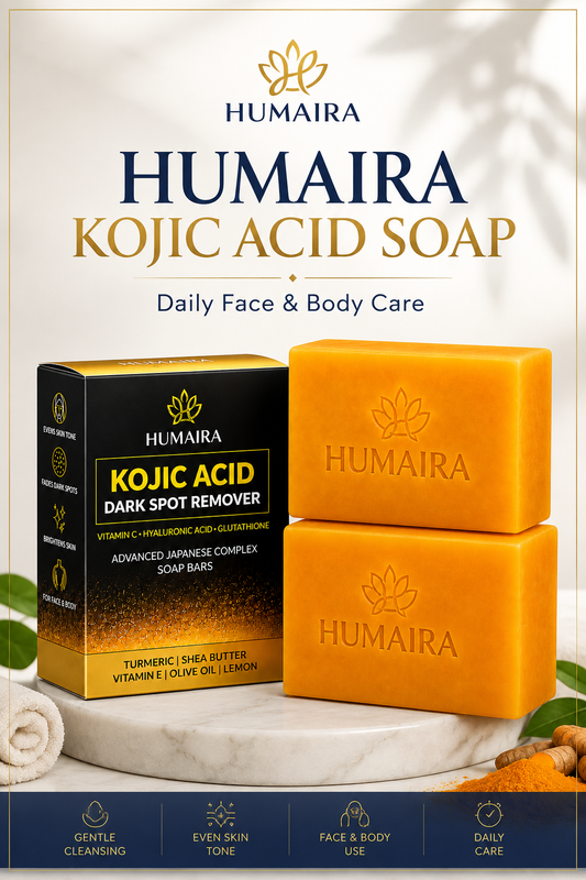 HUMAIRA Kojic Acid Dark Spot Remover Soap Bar (Pack of 2)