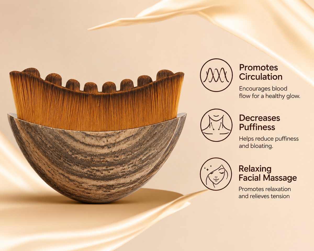 HUMAIRA Lymphatic Contour Face Brush – Facial Sculpting & Massage Tool