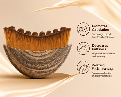 HUMAIRA Lymphatic Contour Face Brush – Facial Sculpting & Massage Tool