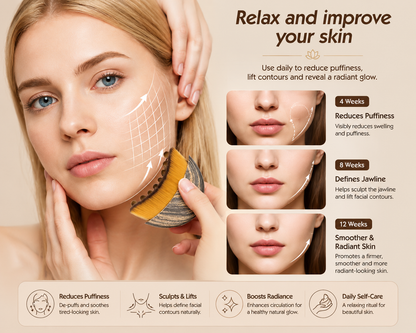 HUMAIRA Lymphatic Contour Face Brush – Facial Sculpting & Massage Tool