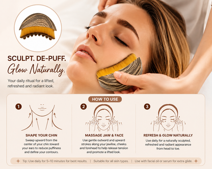 HUMAIRA Lymphatic Contour Face Brush – Facial Sculpting & Massage Tool